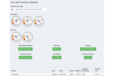 FBO Director Fuel Inventory Report List